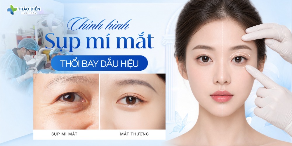 Chỉnh hình sụp mí mắt: Quy trình và cách chăm sóc sau phẫu thuật